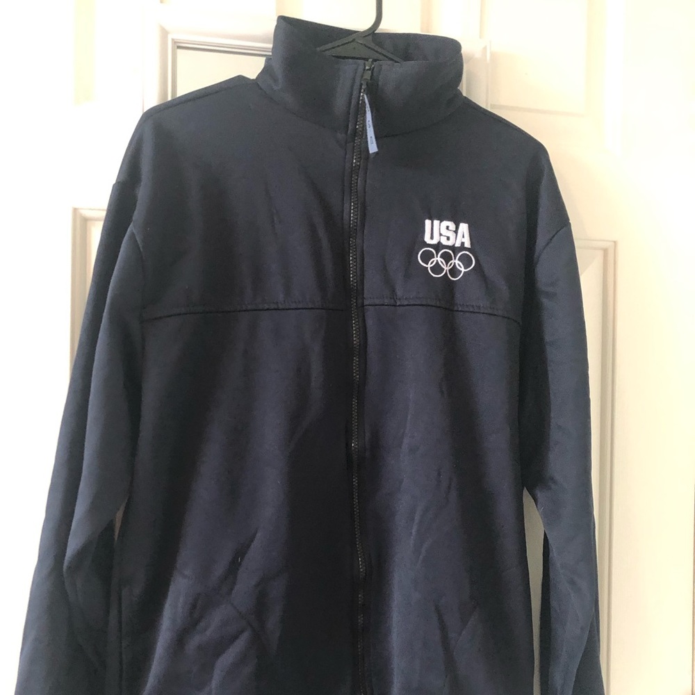 Navy blue Team USA zip up jacket- size Large